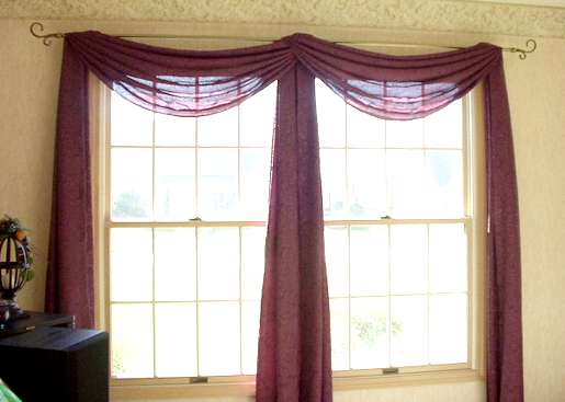 Window swags and clearance scarves